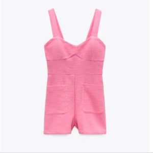COPY - Zara pink weave romper